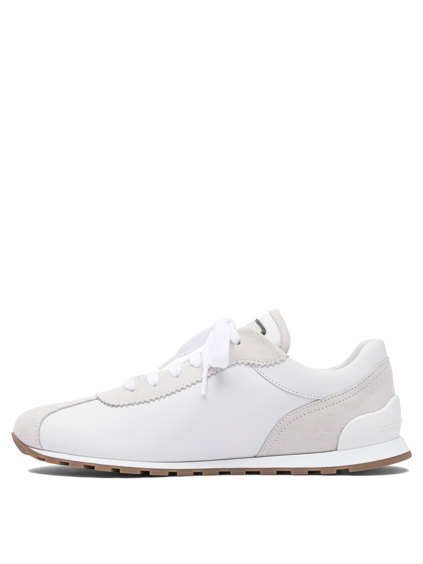 Brunello Cucinelli Women Suede And Calf Leather "Runners" Sneaker With Jewel - 3