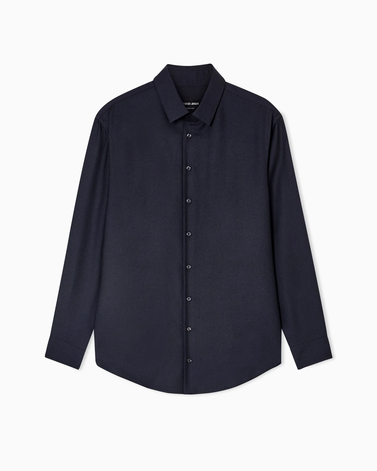 REGULAR-FIT SHIRT IN CASHMERE AND SILK TWILL - 1
