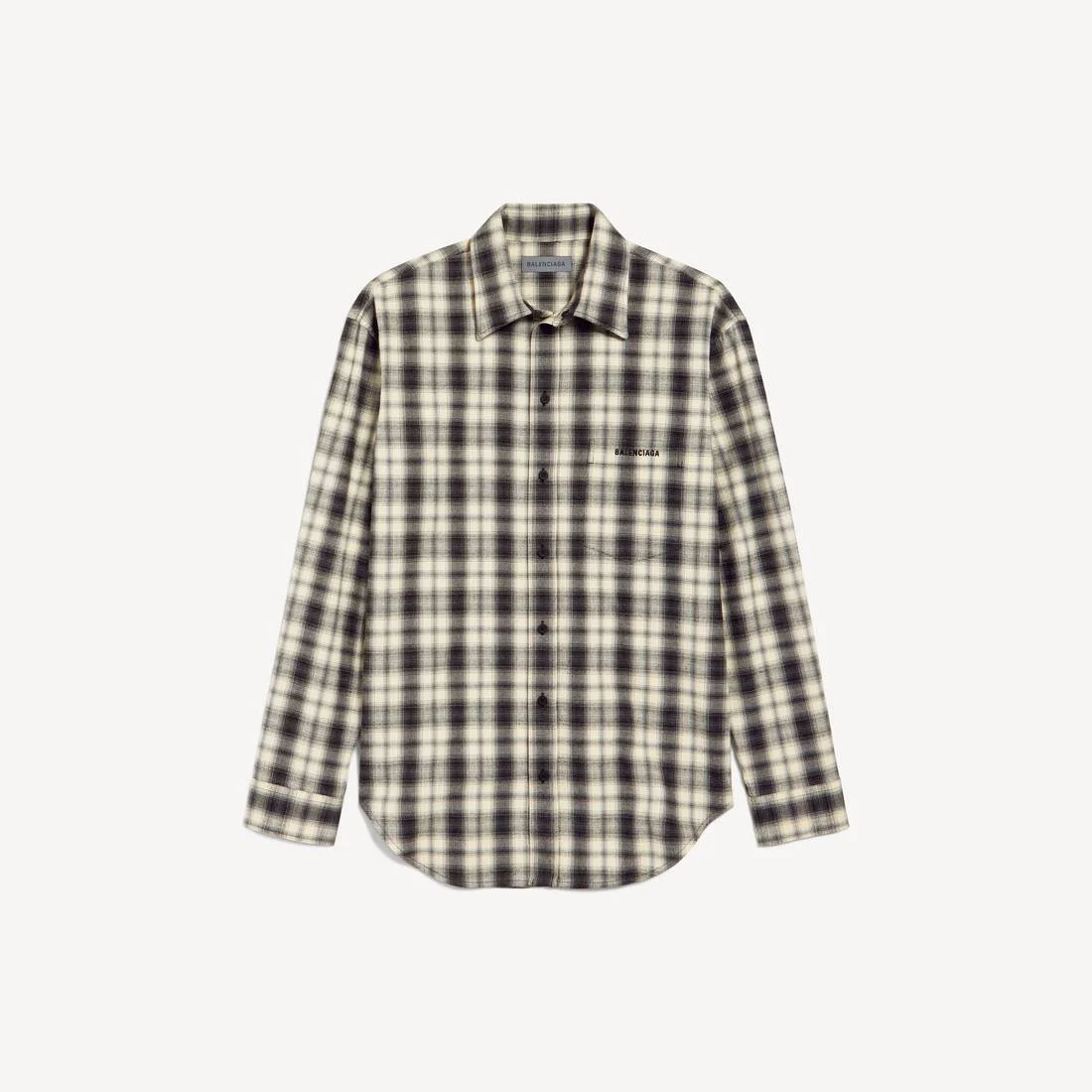 Men's Regular Fit Shirt in White/black - 1