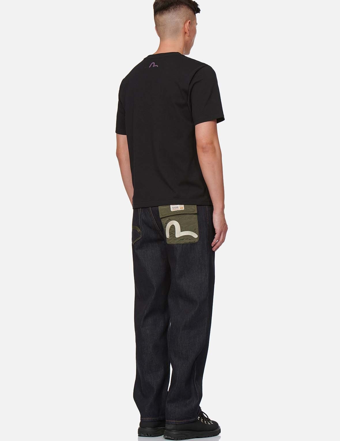 SEAGULL EMBROIDERED WIDE LEG DENIM JEANS - 3