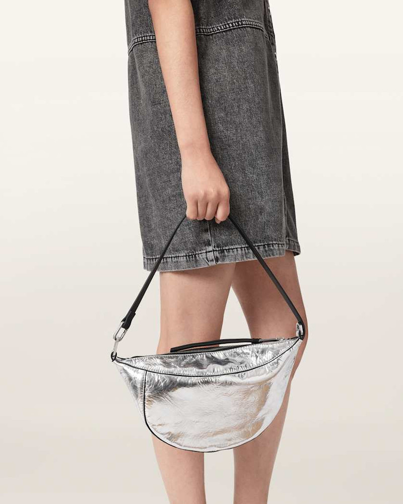 LUNA METALLIC LEATHER SHOULDER BAG 4