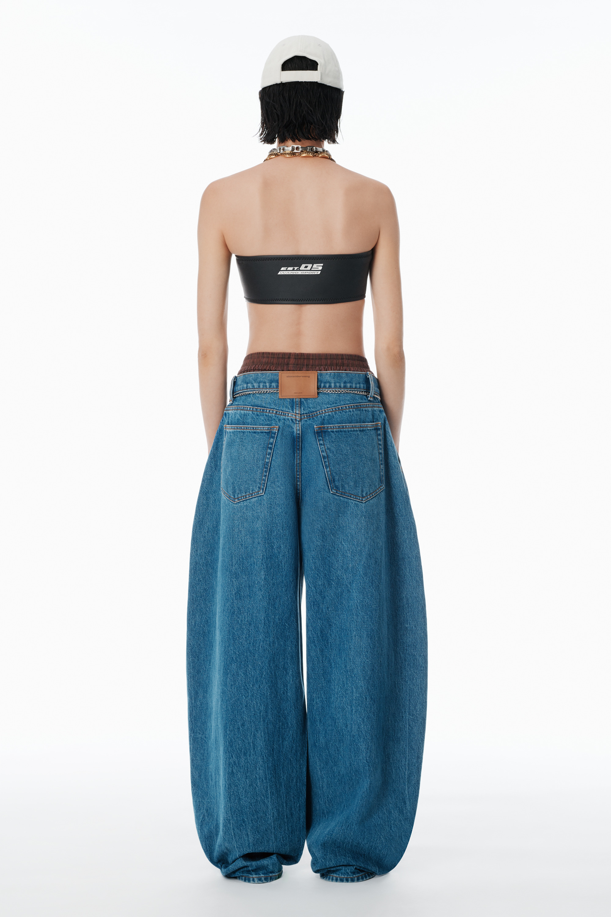 indigo pre-styled ballon-leg jeans - 4