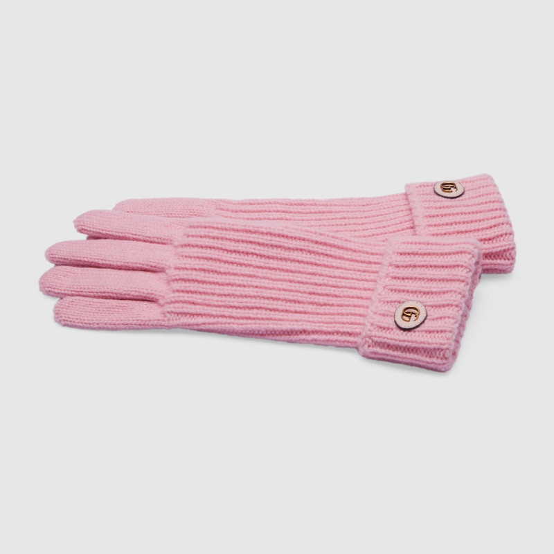 GUCCI Wool cashmere gloves with Double G outlook