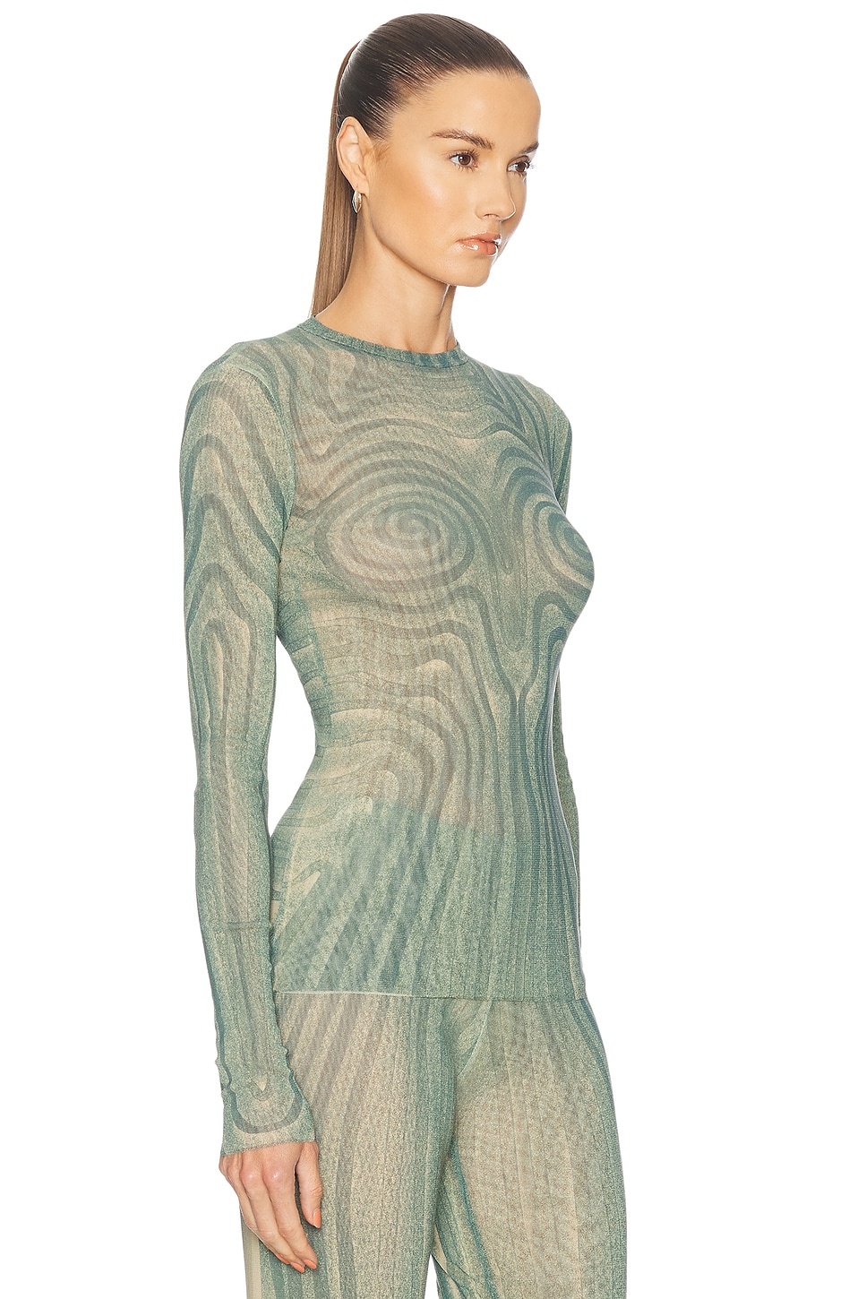 Spiral Long Sleeve Top - 2