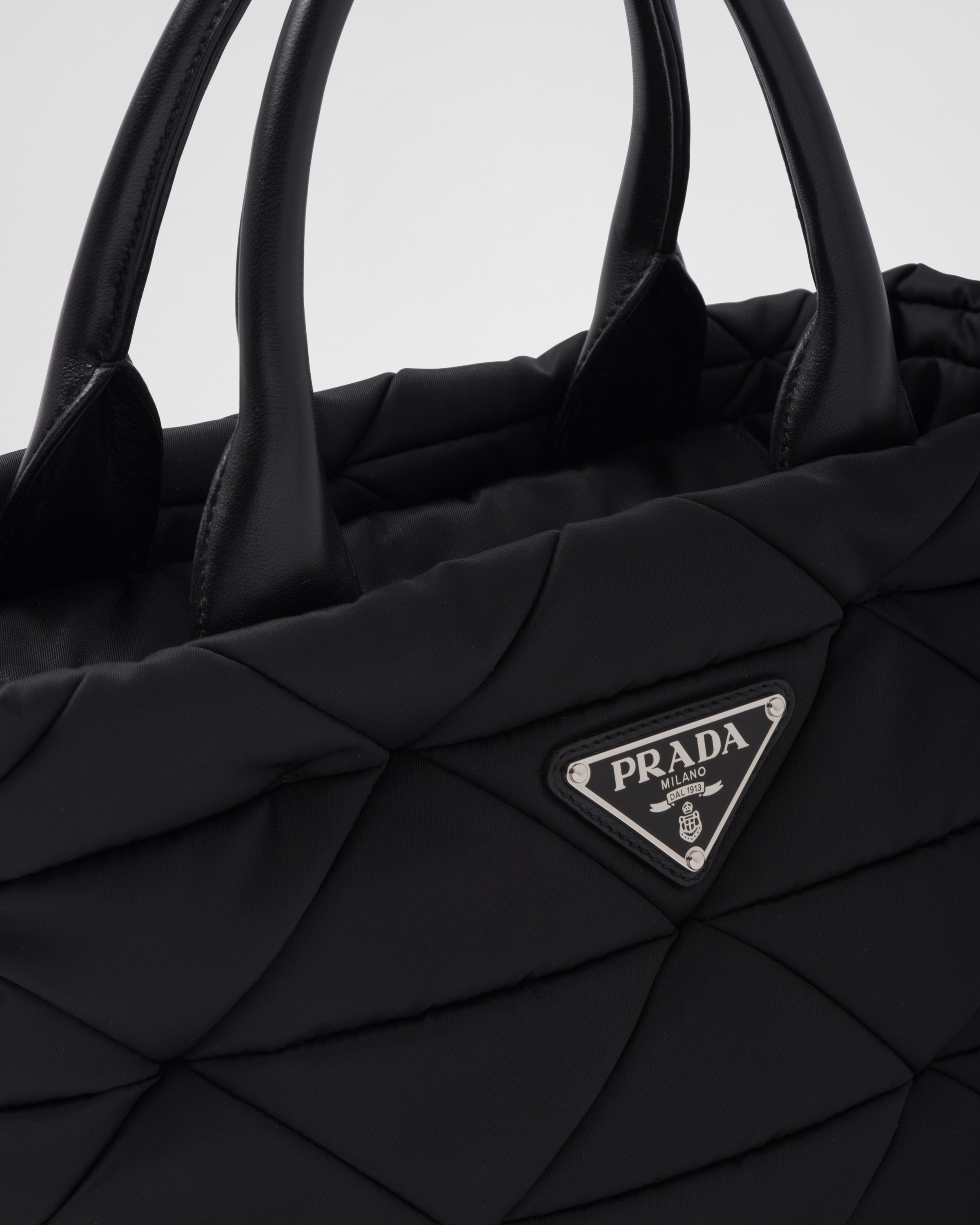Prada Re-nylon Padded Tote Bag - Black