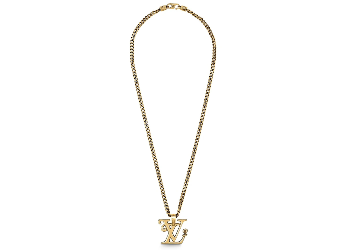 Louis Vuitton x Nigo Squared Necklace Gold - 2