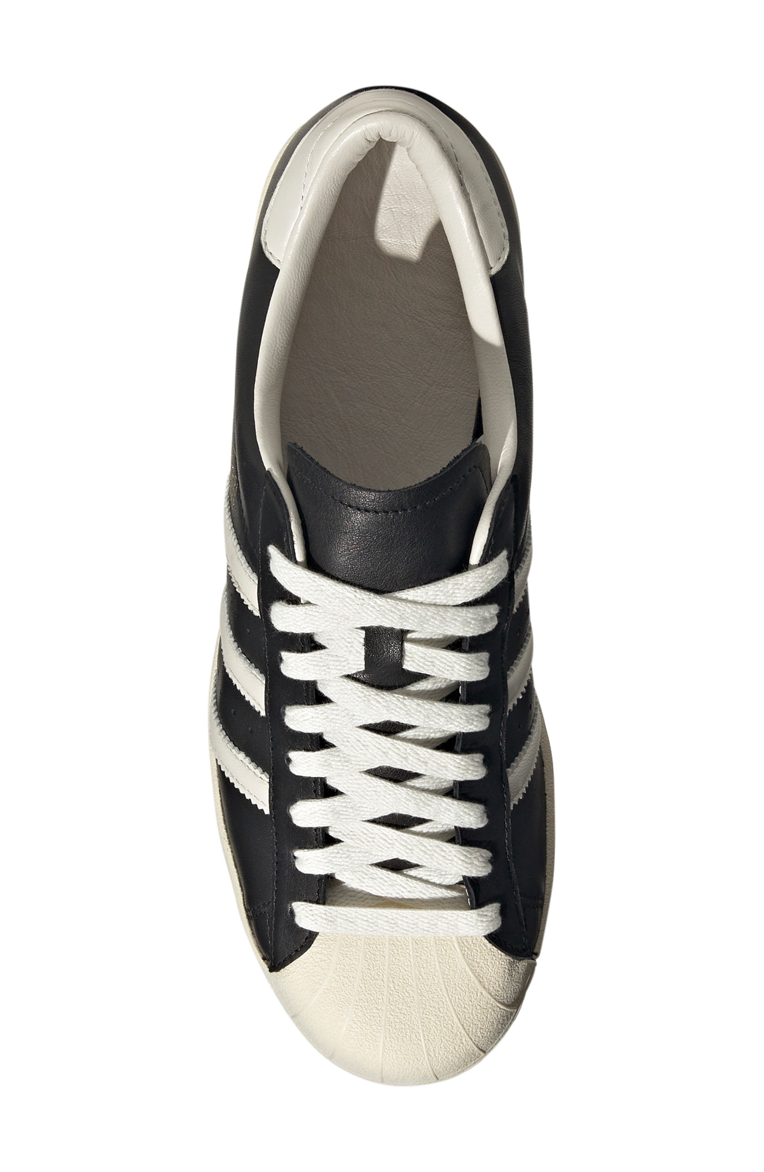 adidas Gender Inclusive Superstar Vintage Sneaker in Black/White/Cream White at Nordstrom - 4