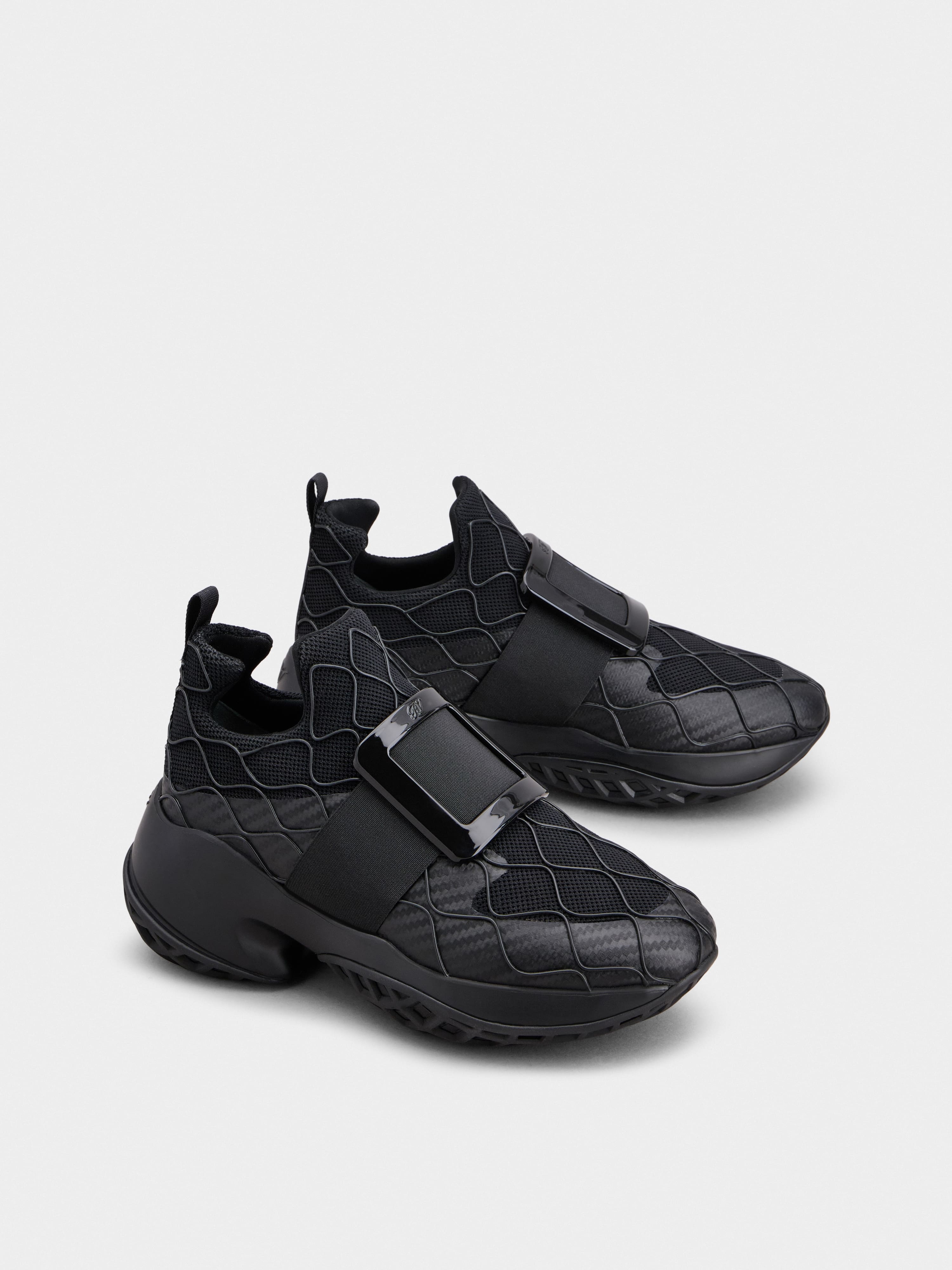 Viv' Run Technical Lacquered Buckle Sneakers in Technical Fabric - 2
