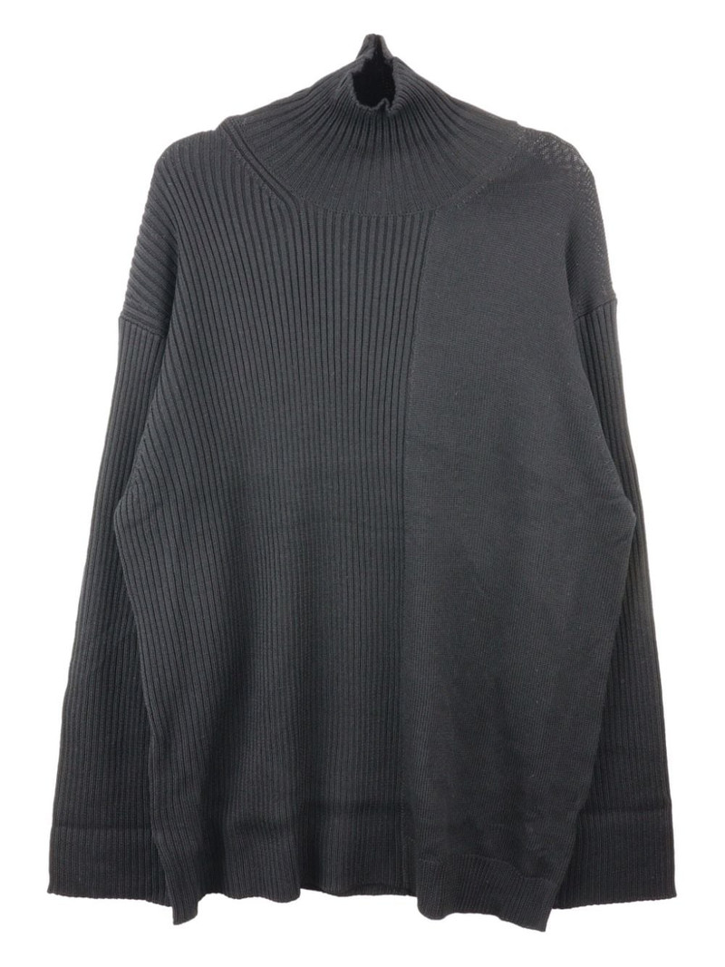 contrast-rib wool jumper 1