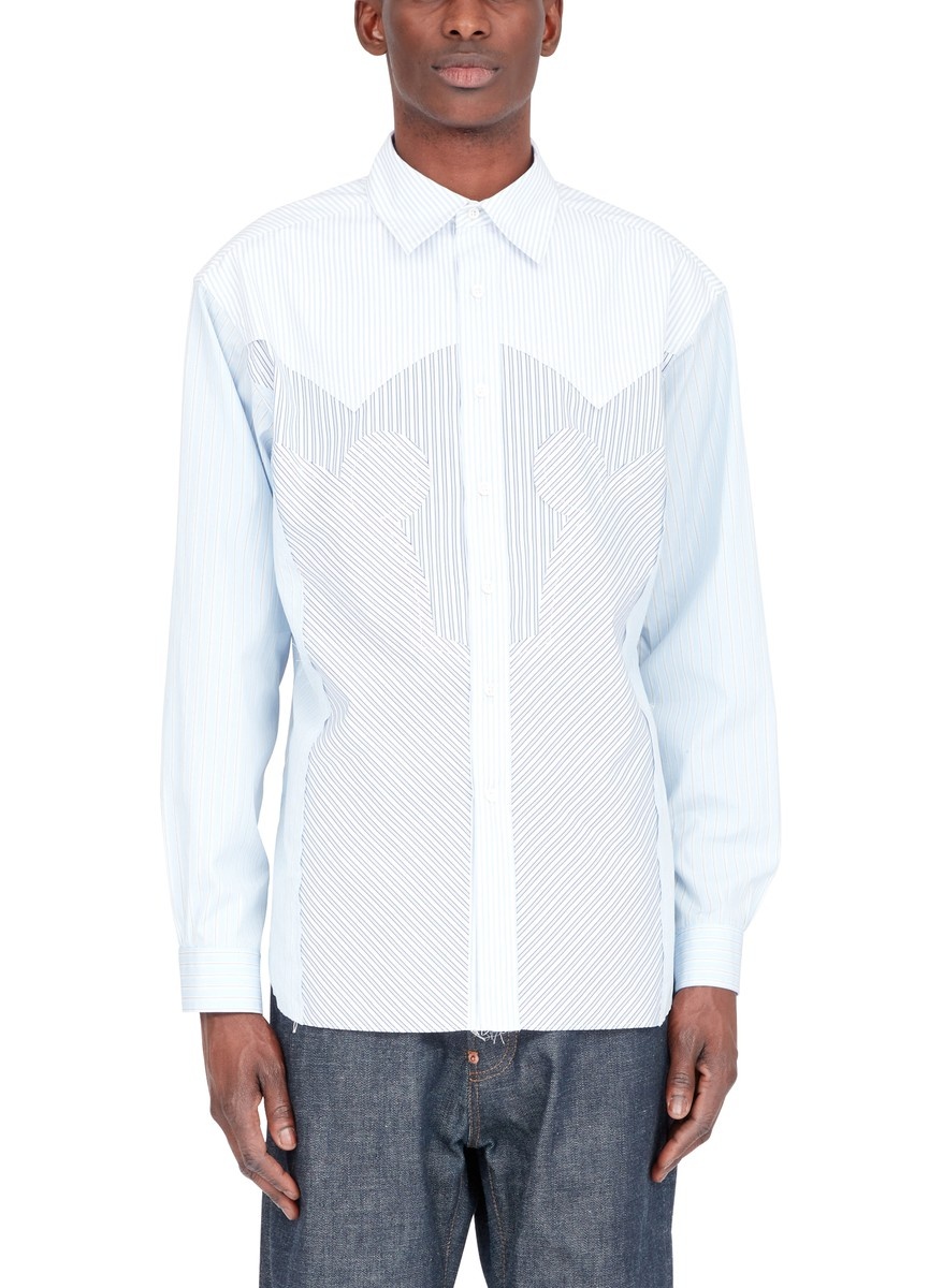 Yoke stripe cotton shirt - 2