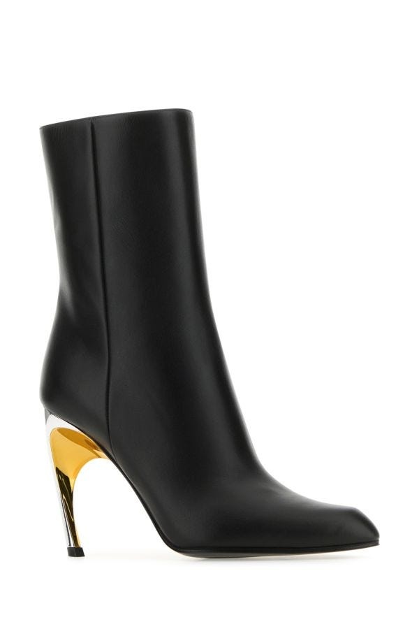 Black leather Armadillo ankle boots - 2