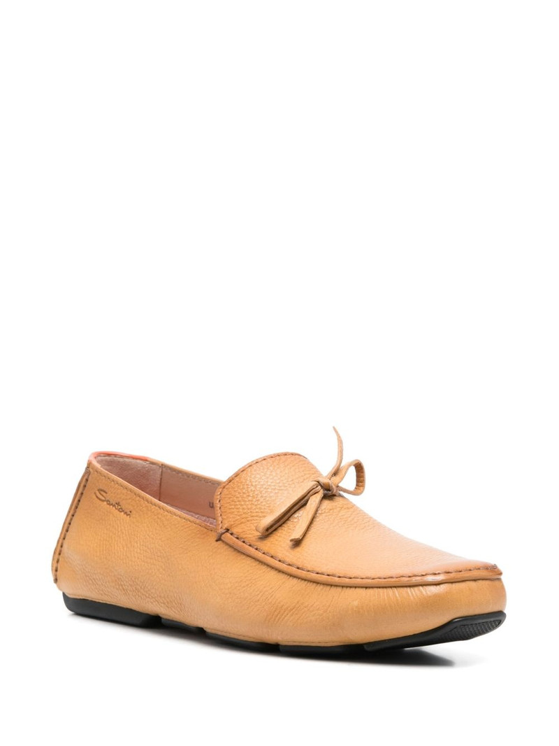 Santoni grained-leather loafers outlook