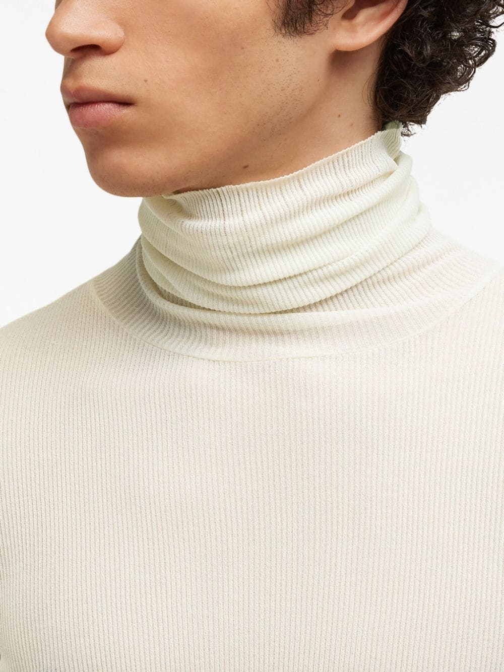 ribbed roll-neck top - 5