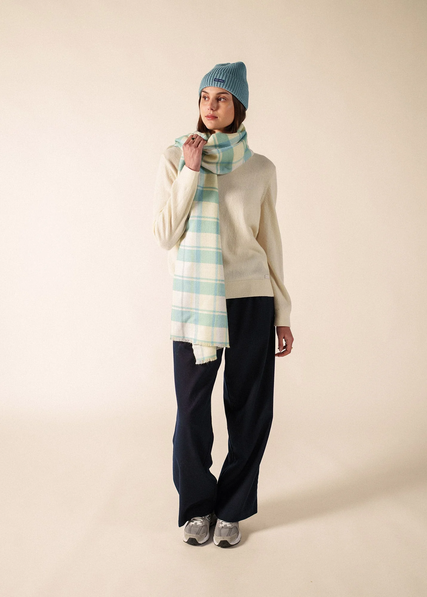 CARREAUX SCARF - Plaid Wool Blend Scarf - 1