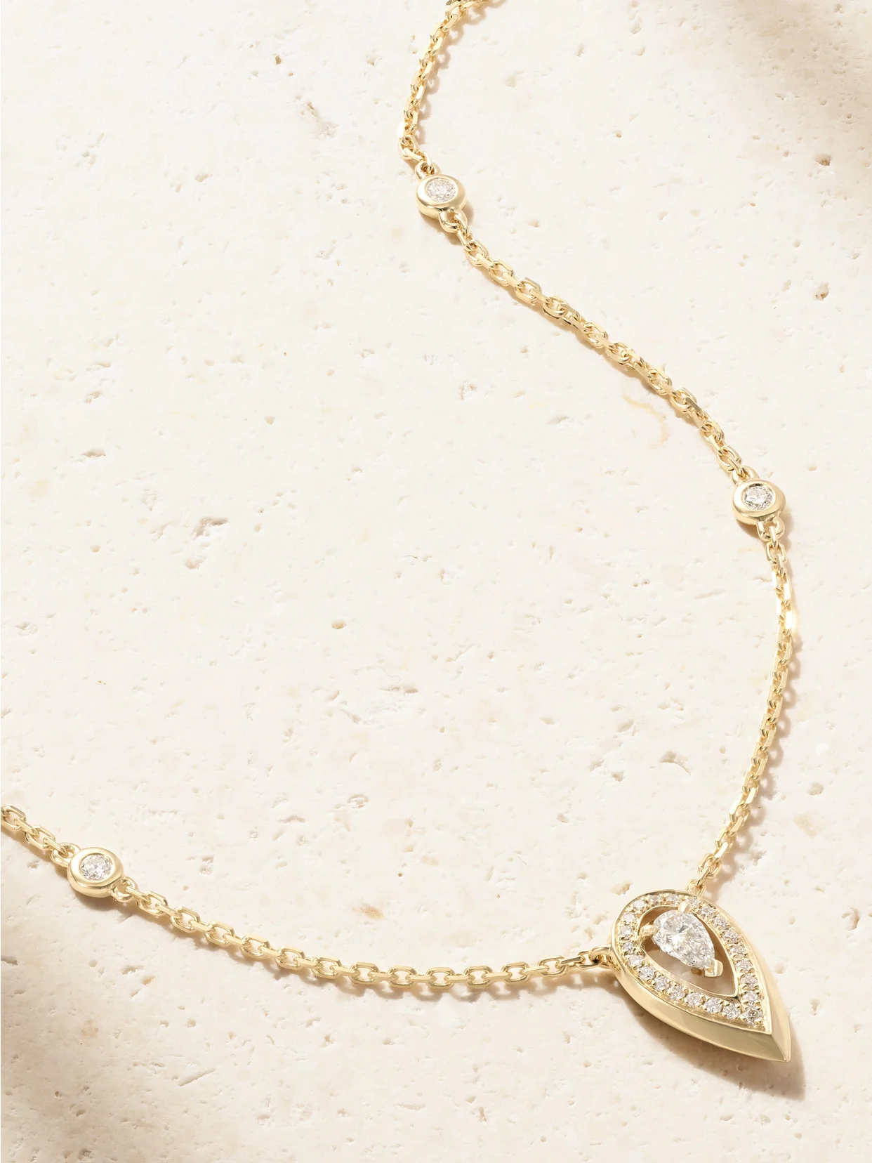 Fiery 18-karat Gold Diamond Necklace - 1