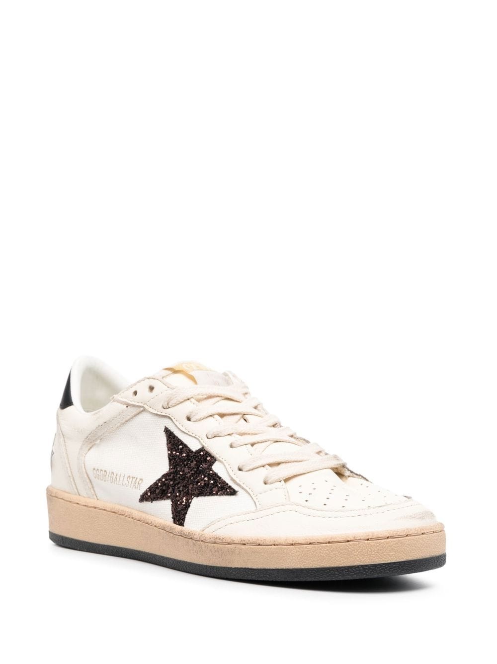 star-patch lace-up sneakers - 2