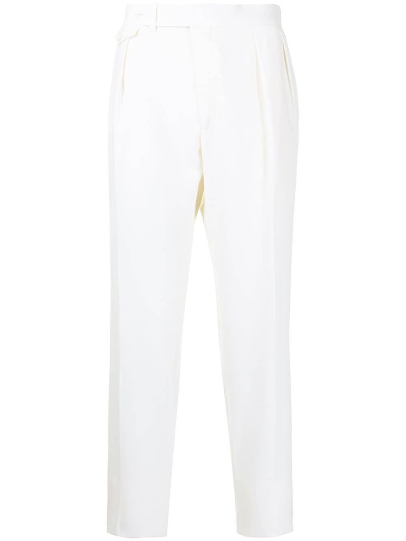 double-pleat high-waisted trousers 1