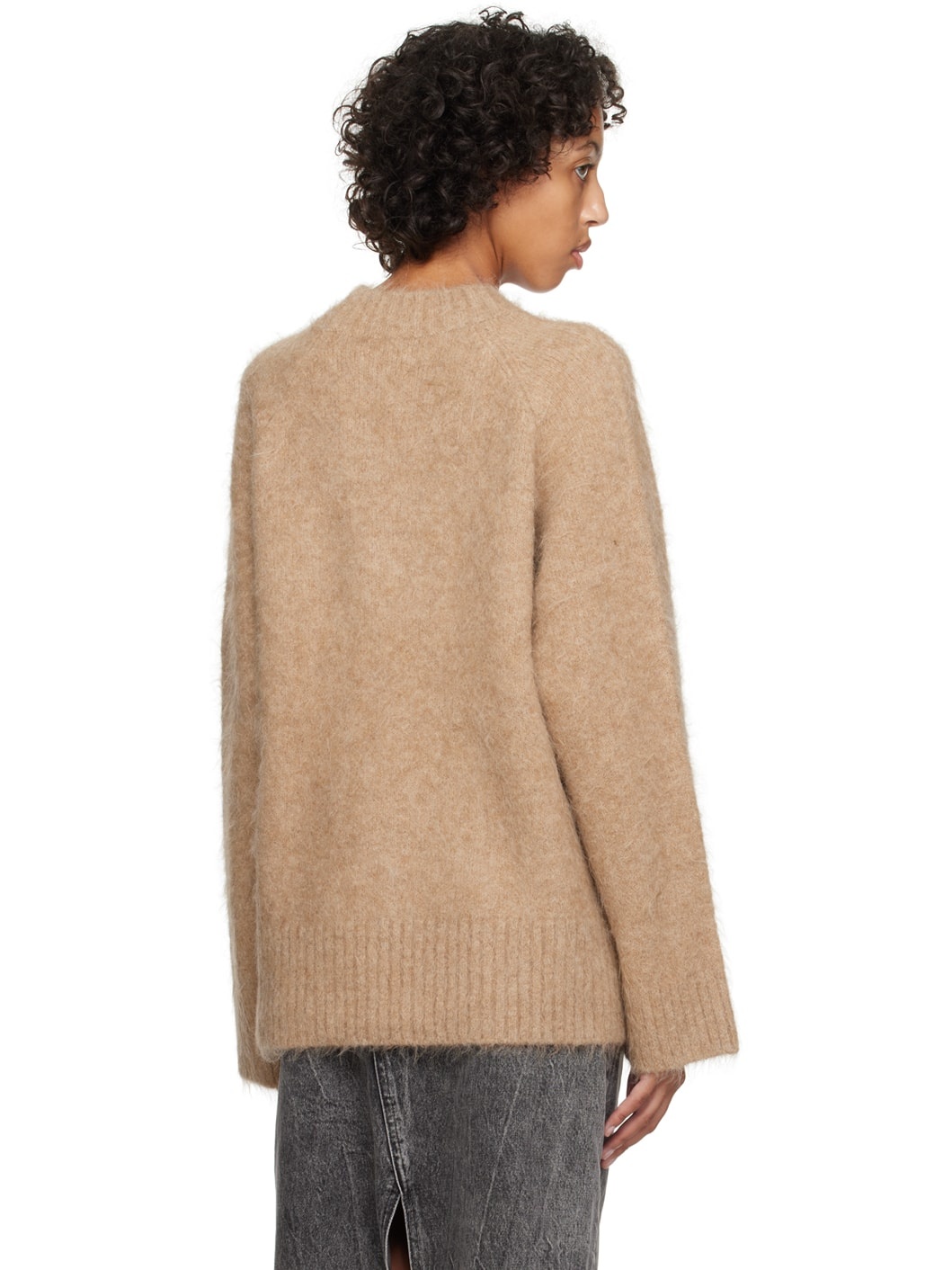 Beige Fure Fluffy Sweater - 3