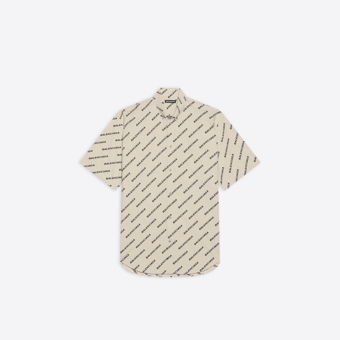 Men's Year Of The Tiger Typo Short Sleeve Shirt Normal Fit in Beige - 4