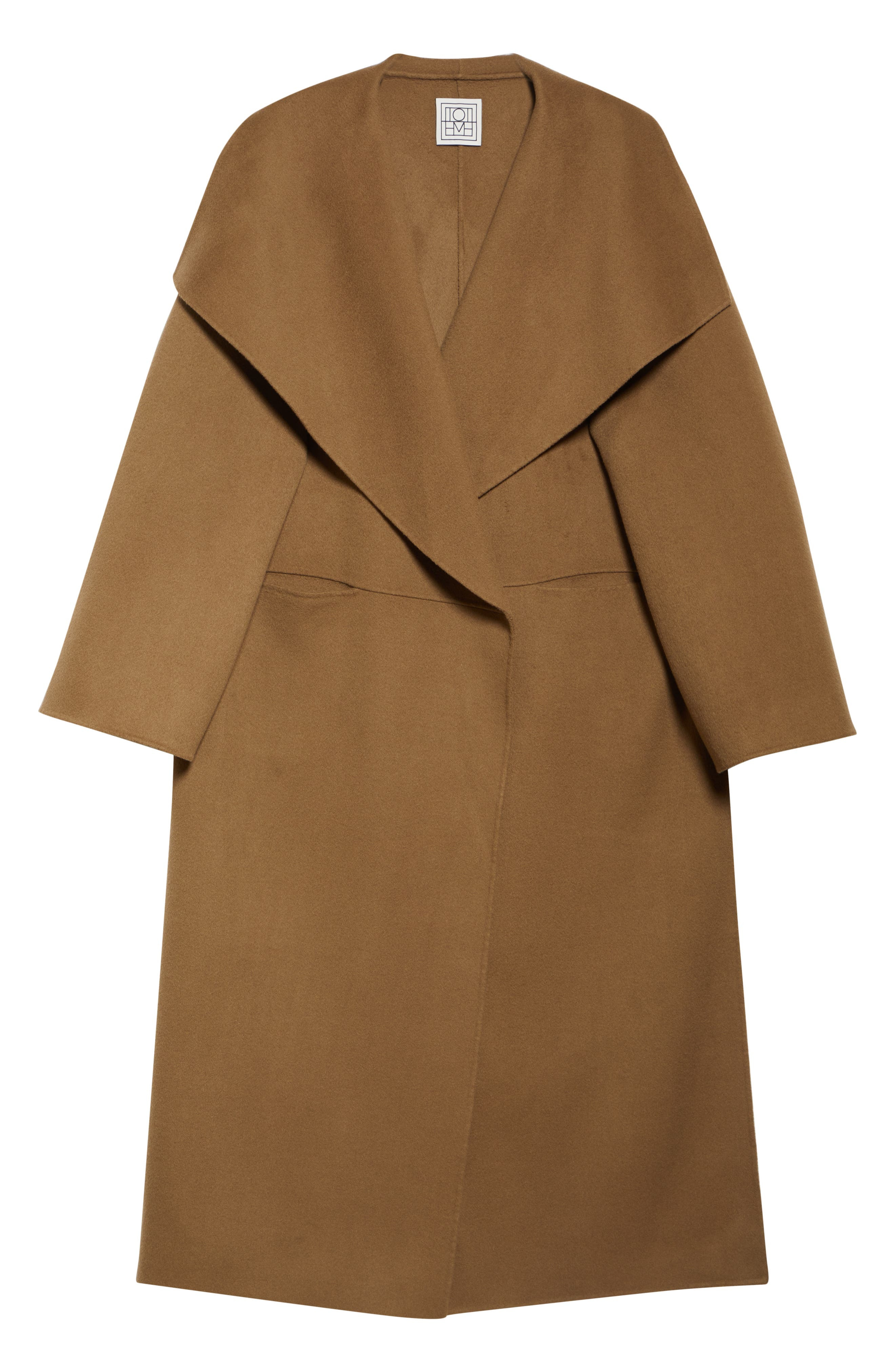 TOTEME Signature Double Face Wool & Cashmere Coat in Hazel at Nordstrom - 7