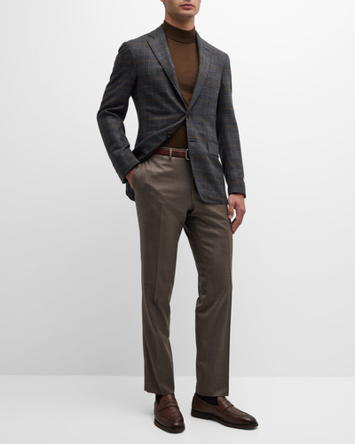 Canali Men's Melange Wool Flat-Front Pants outlook
