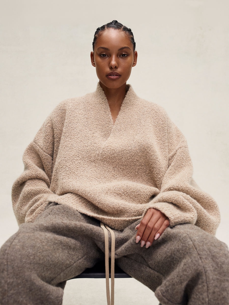 Wool Mohair V-Neck Sweater - 4