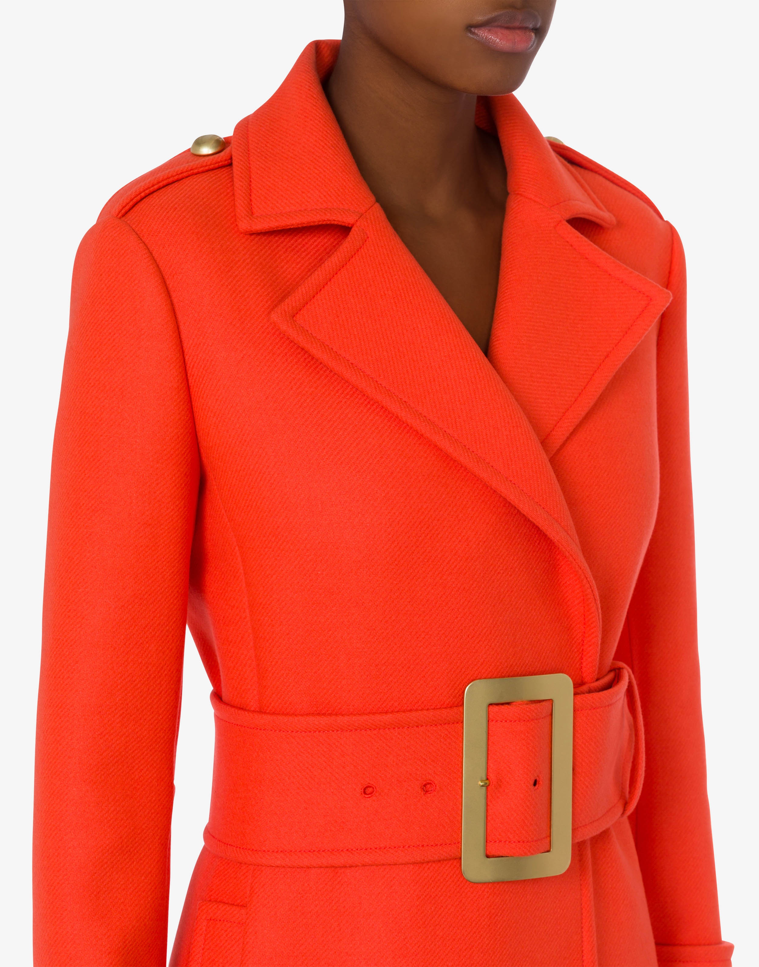 CLOTH COAT WITH BELT - 4
