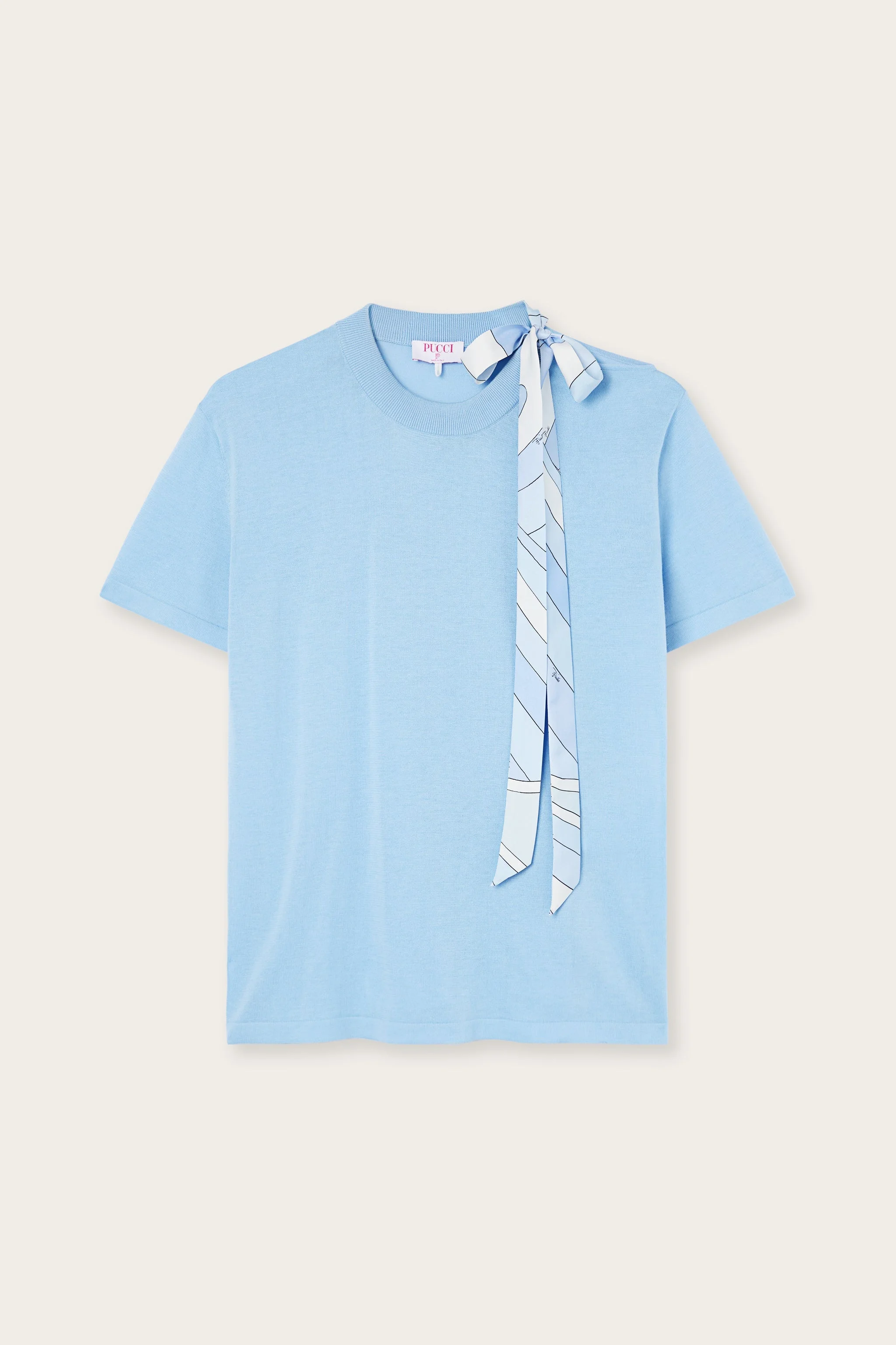 SILK DETAIL T-SHIRT - 1