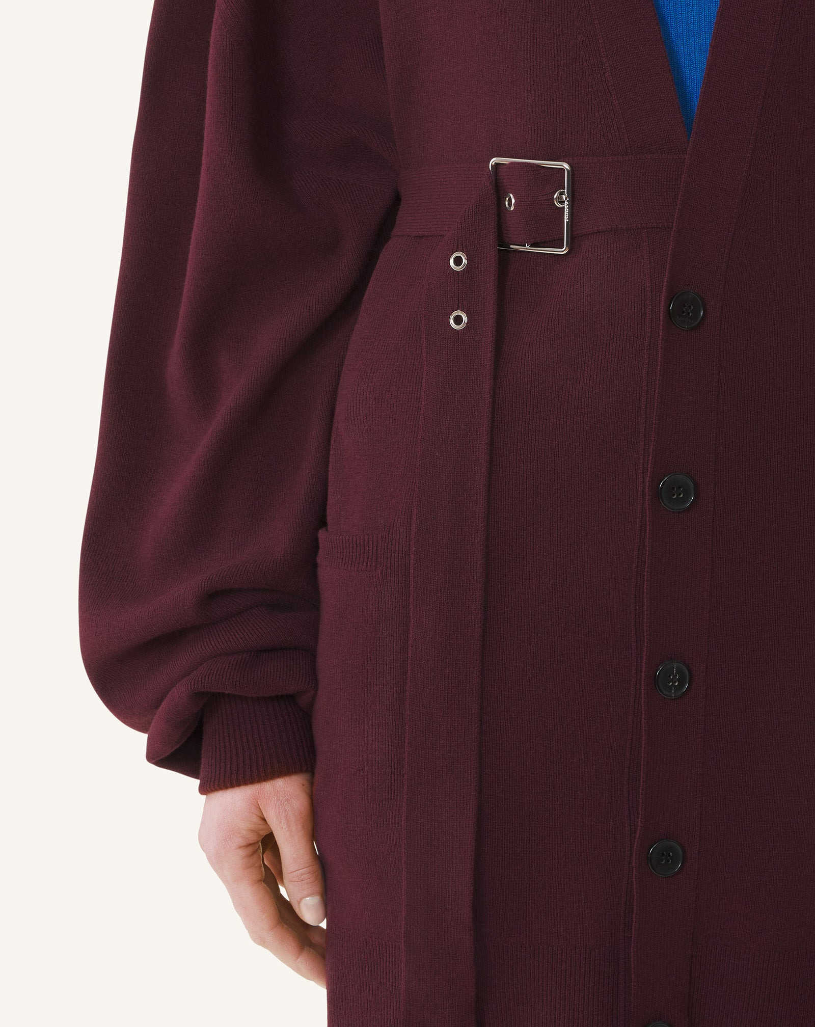 WOOL AND CASHMERE OVERSIZED CARDIGAN - 5
