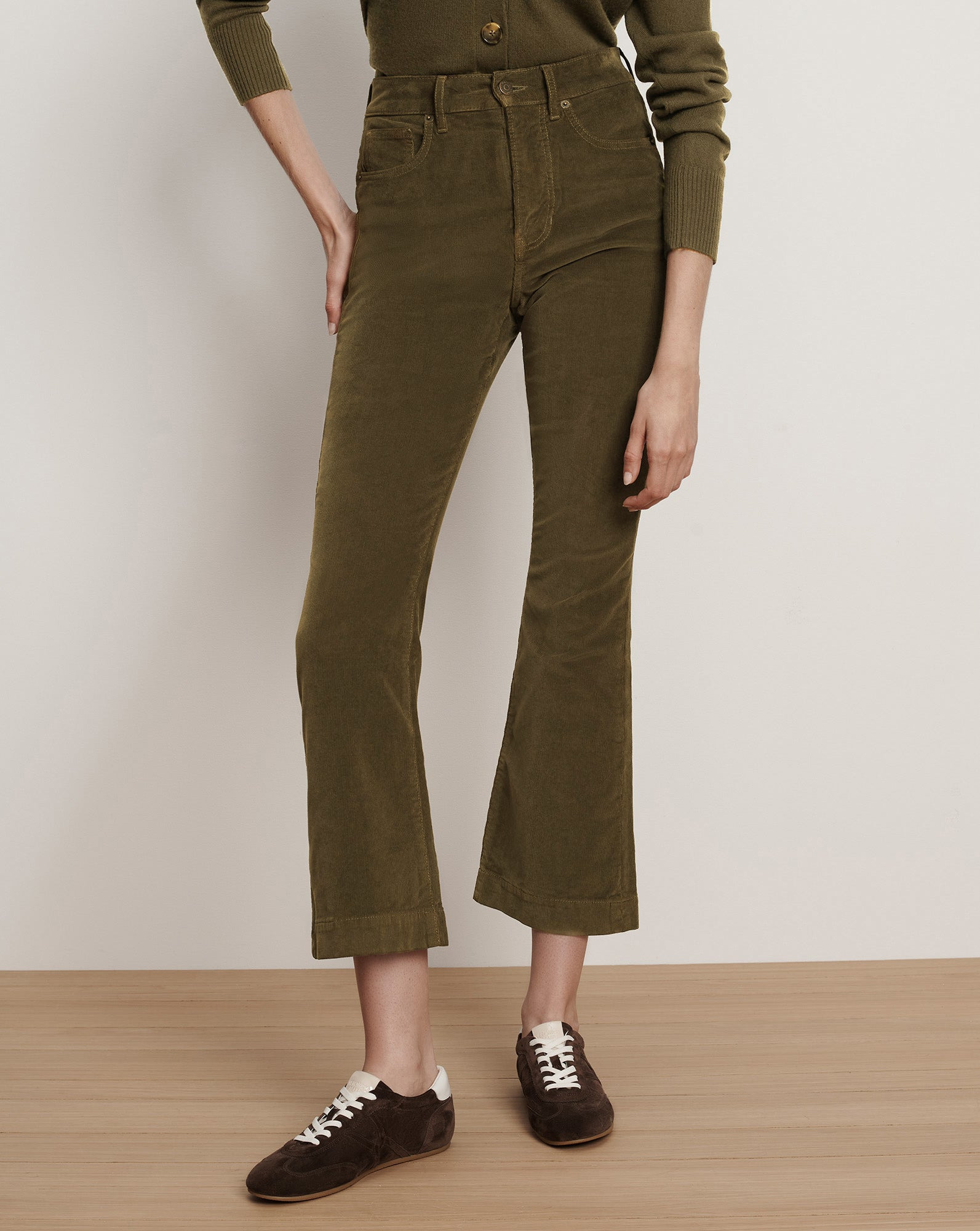 CARSON CORDUROY KICK-FLARE PANT - 1