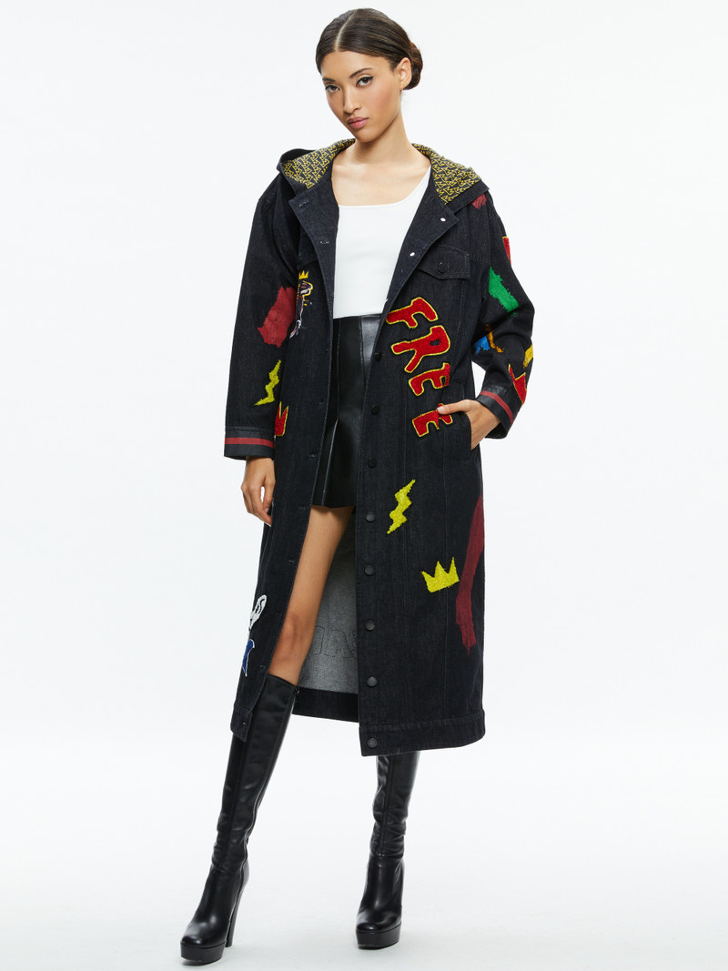 A+O X BASQUIAT JEFF MAXI DENIM JACKET 1