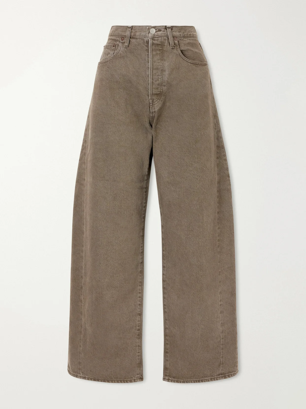 Deformation High-rise Wide-leg Jeans - 1