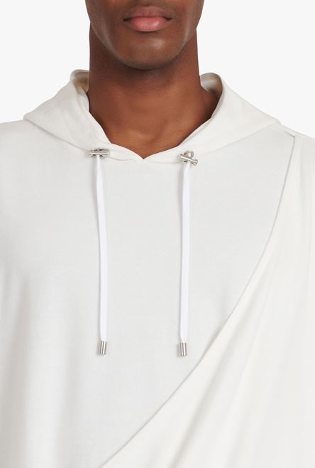 White cotton hooded sweatshirt - 6