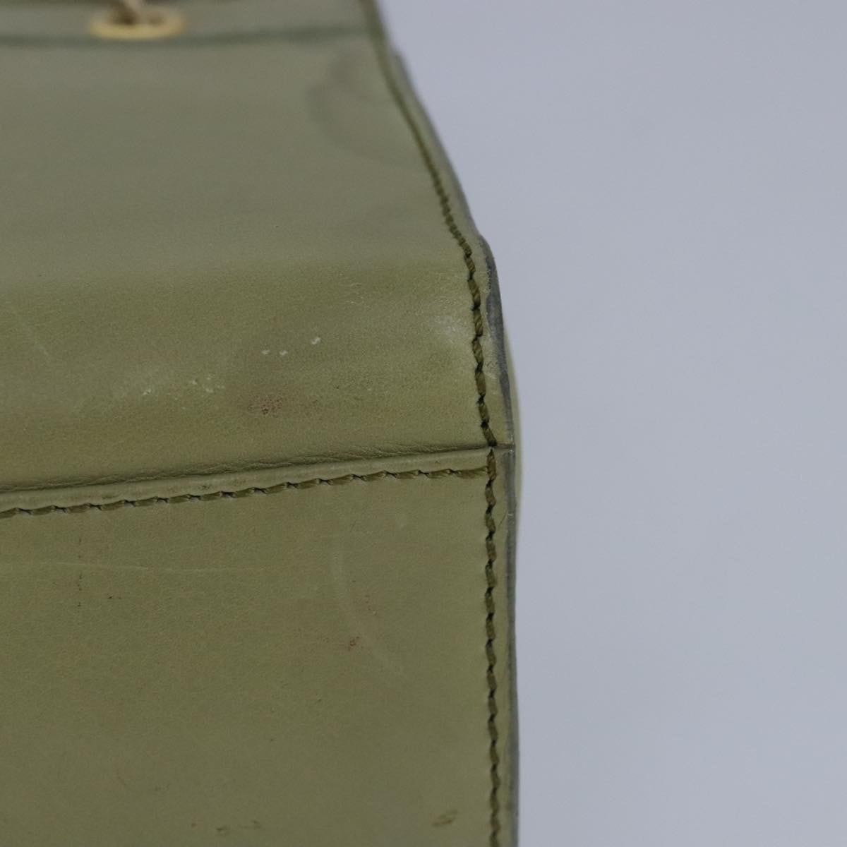 CELINE Hand Bag Leather Khaki - 13