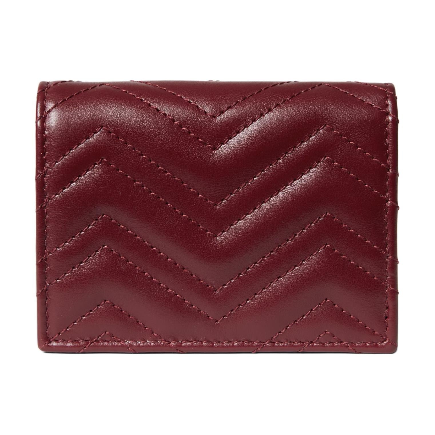 (WMNS) Gucci GG Marmont Quilted Leather Wallet 'Red Leather' 466492-DTDHV-6207 - 6