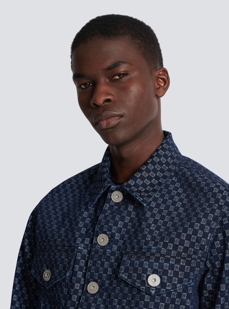 Mini monogram jacquard denim jacket 7