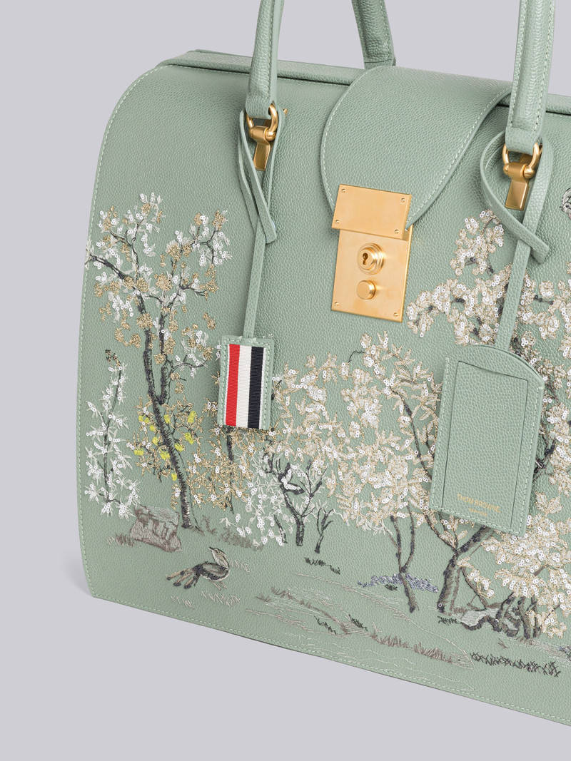 Thom Browne Pebble Grain Leather Toile Mr. Thom Bag outlook