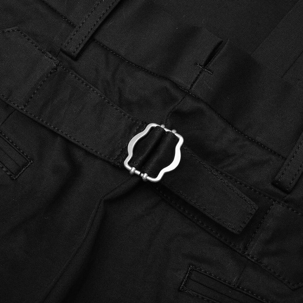 COTTON CHINO PANTS - BLACK - 3