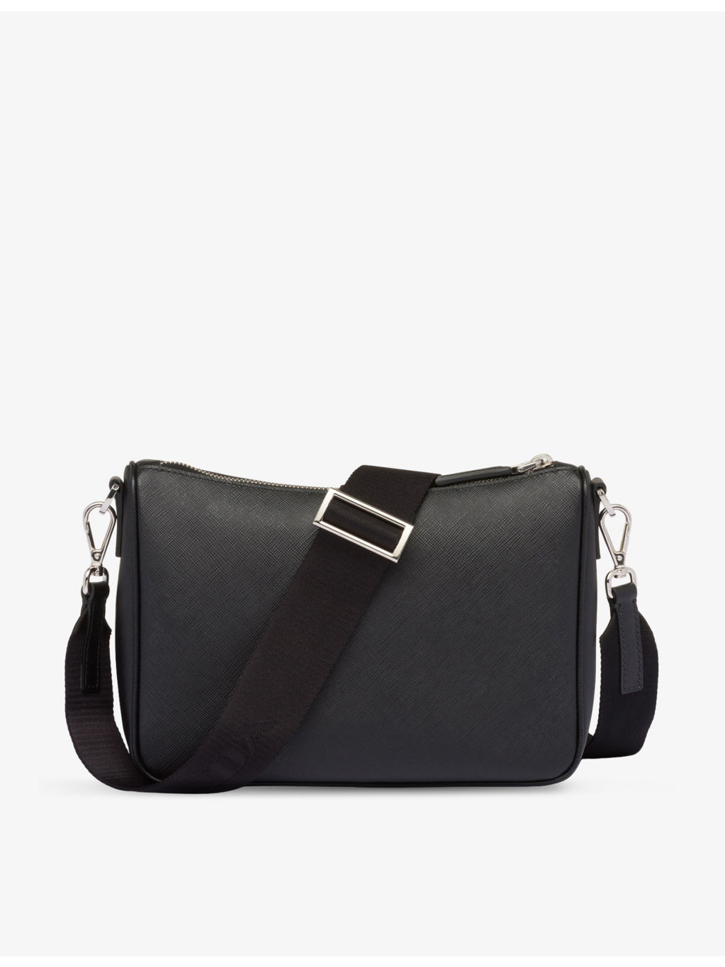 Logo-plaque Saffiano-leather shoulder bag - 3