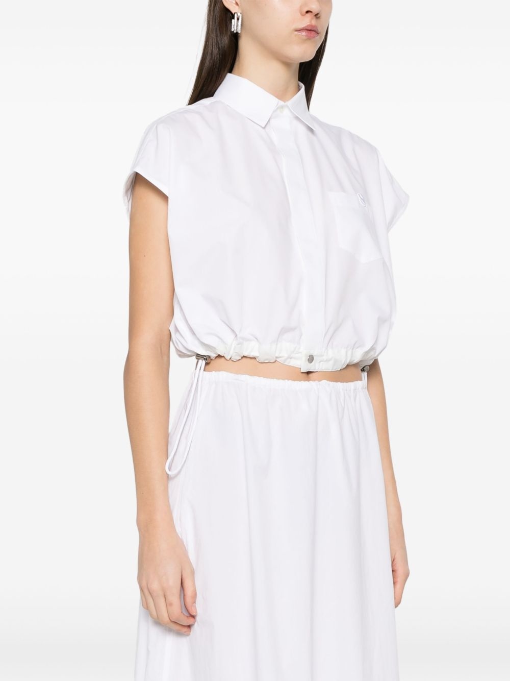 logo-embroidered shirt - 3