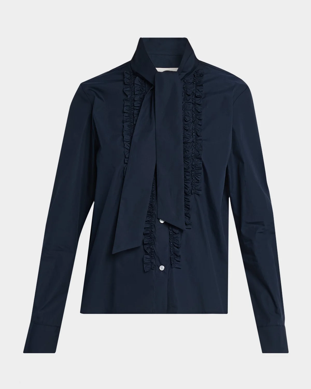 Connor Tie-Neck Long-Sleeve Tuxedo Shirt - 1