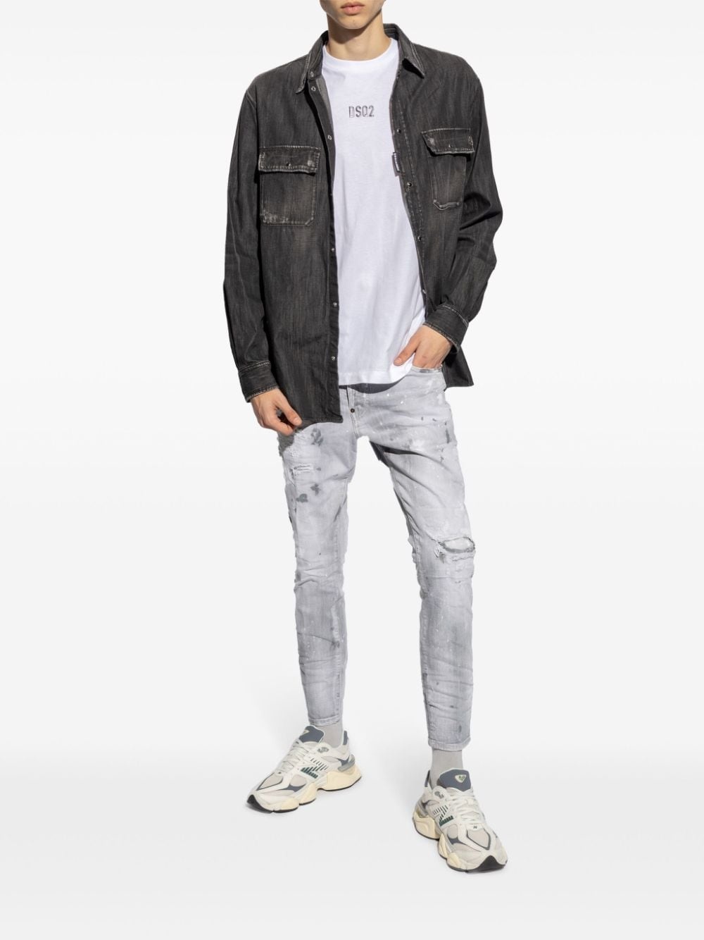 long-sleeve denim shirt - 2