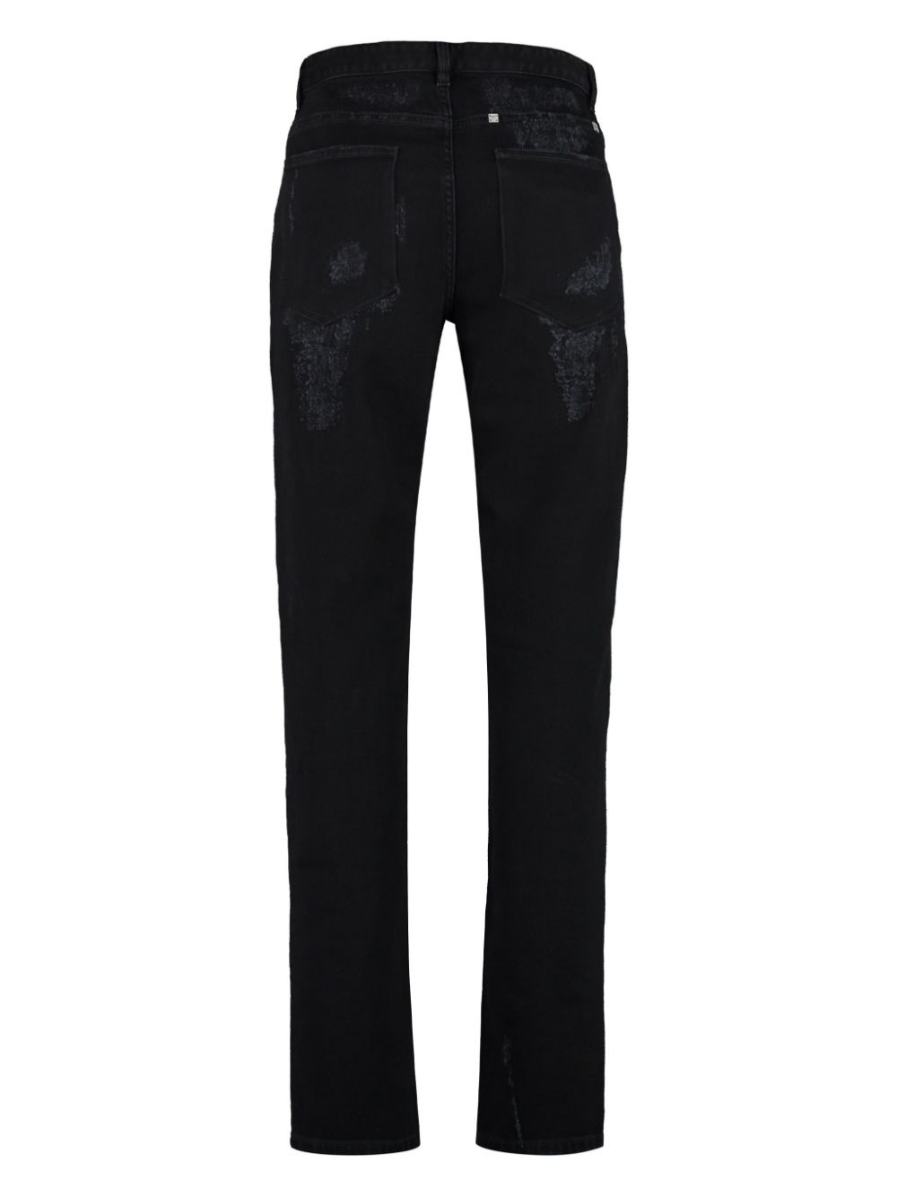 slim-fit destroyed jeans - 5