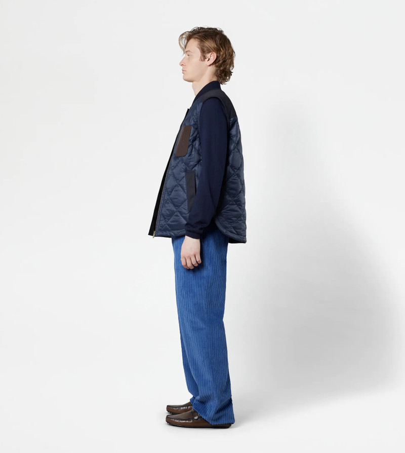 QUILTED GILET - BLUE 4