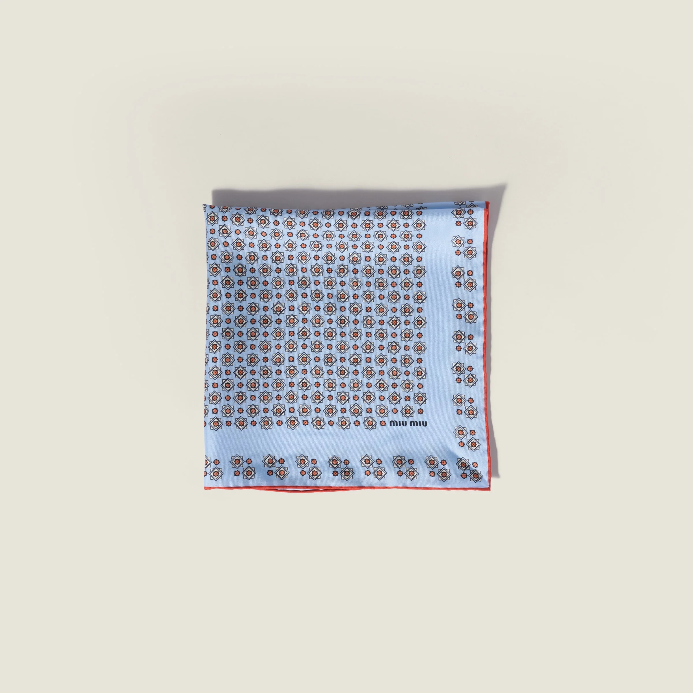 Printed twill scarf - 1