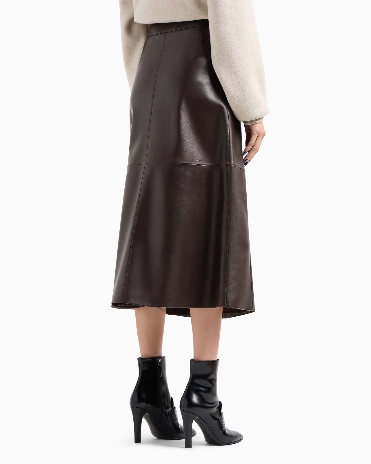 NAPPA LEATHER MIDI SKIRT - 3