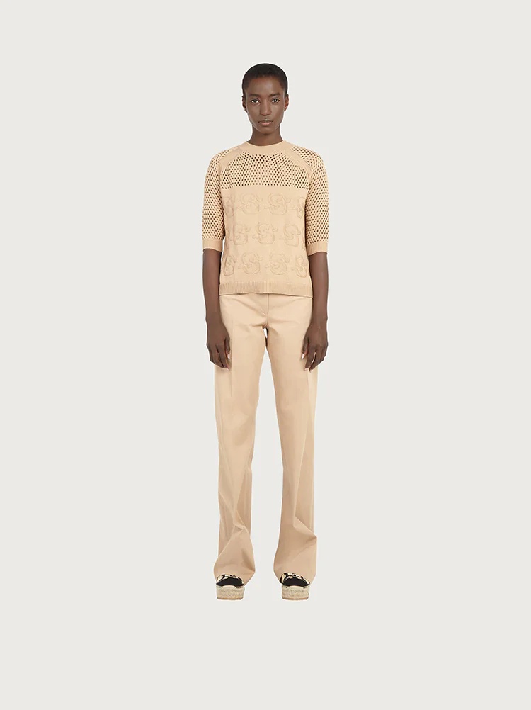 3/4 SLEEVED KNITTED TOP - 2