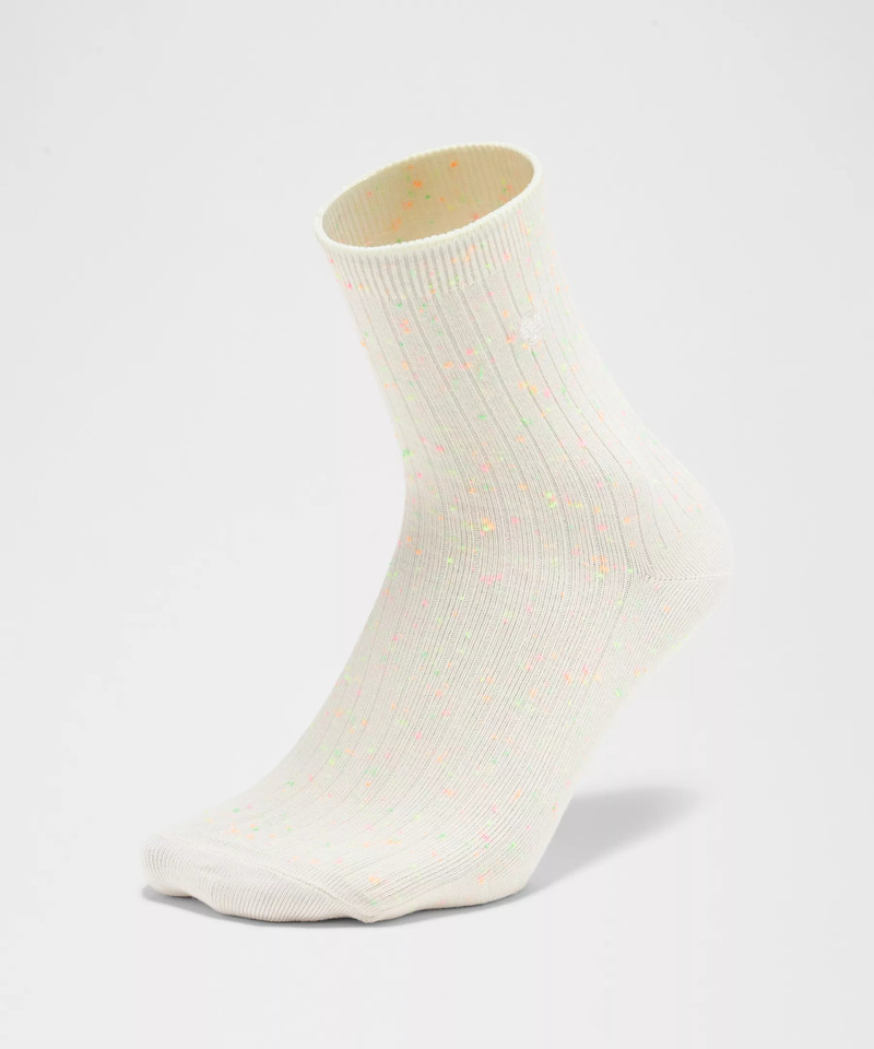 Unisex Neon Speckled Quarter Socks 3