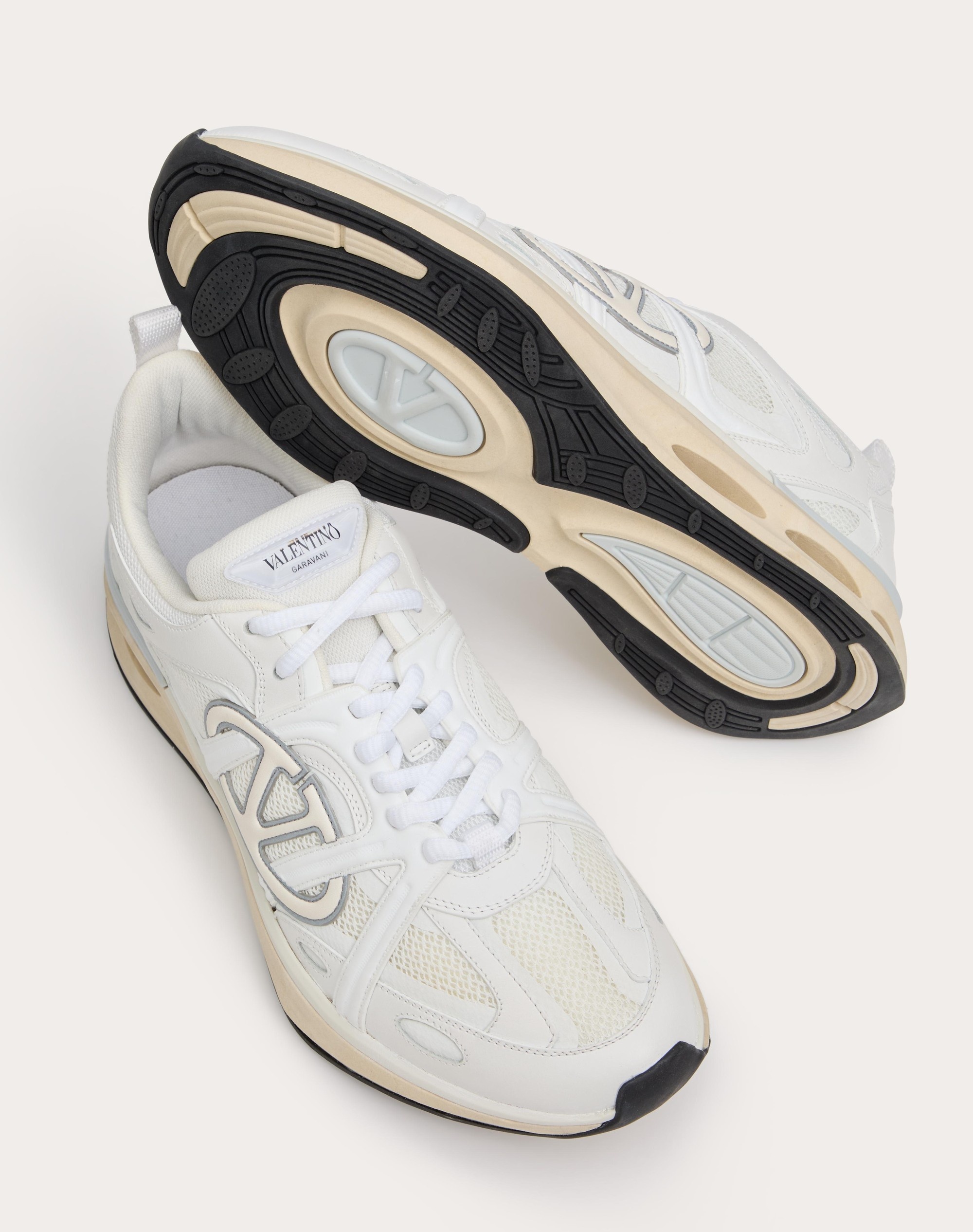 VLOGO EASYJOG LOW-TOP SNEAKER IN CALFSKIN AND FABRIC - 4