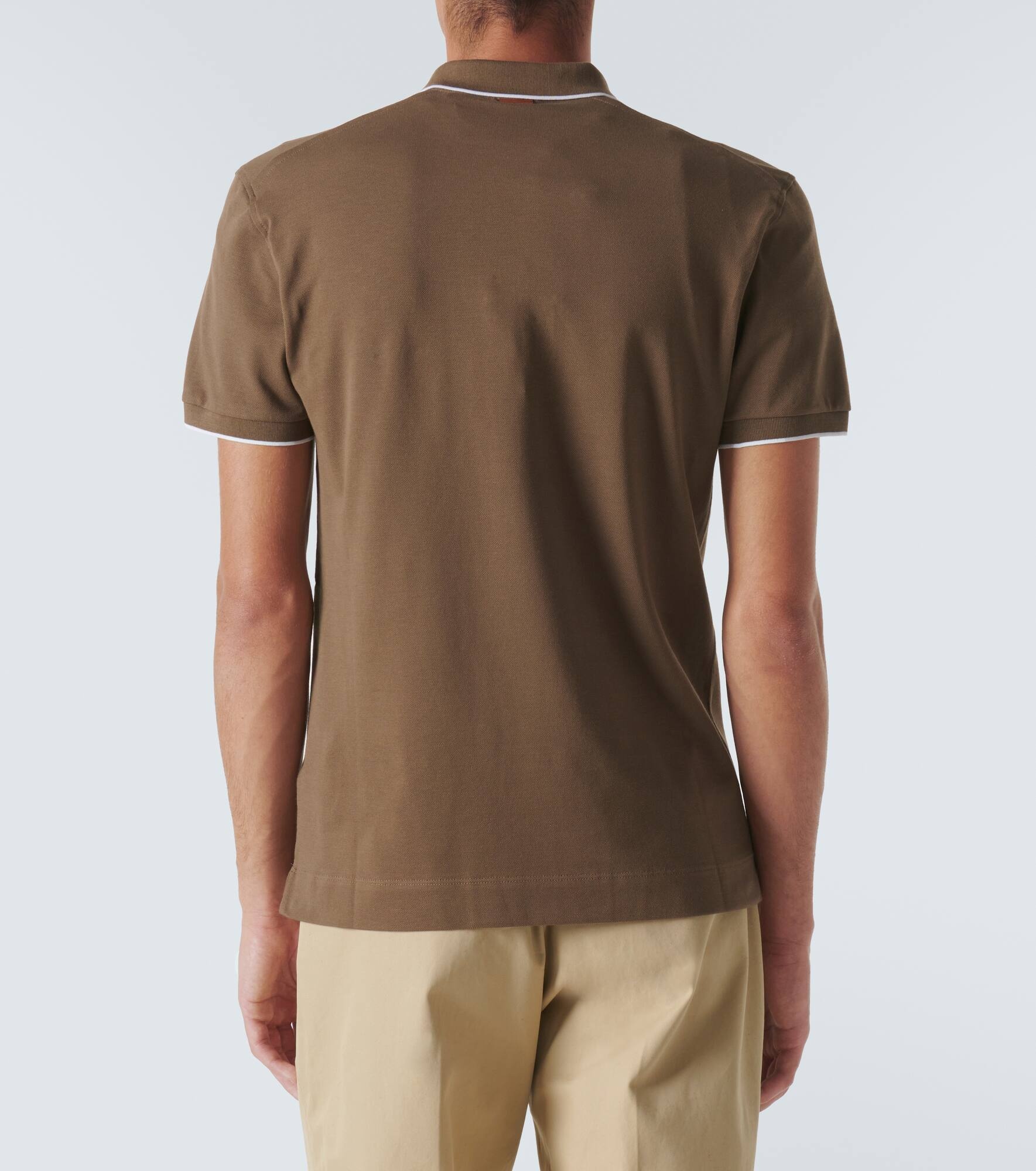 Cotton-blend polo shirt - 4